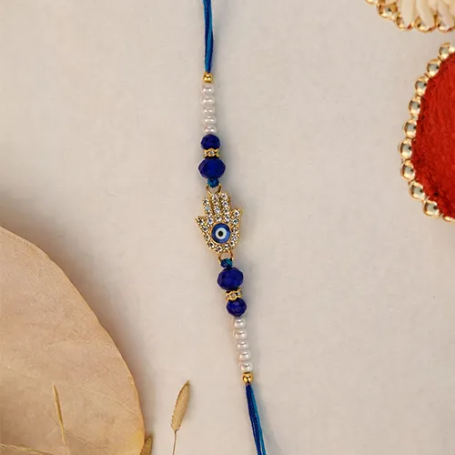 Premium Evil Eye Palm Rakhi | Nazar Protection for Brother-Giftii